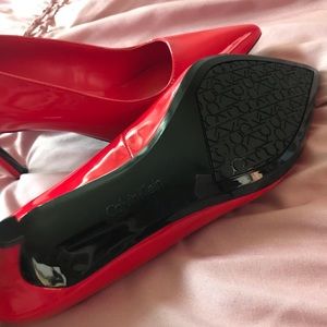 Calvin Klein red pump